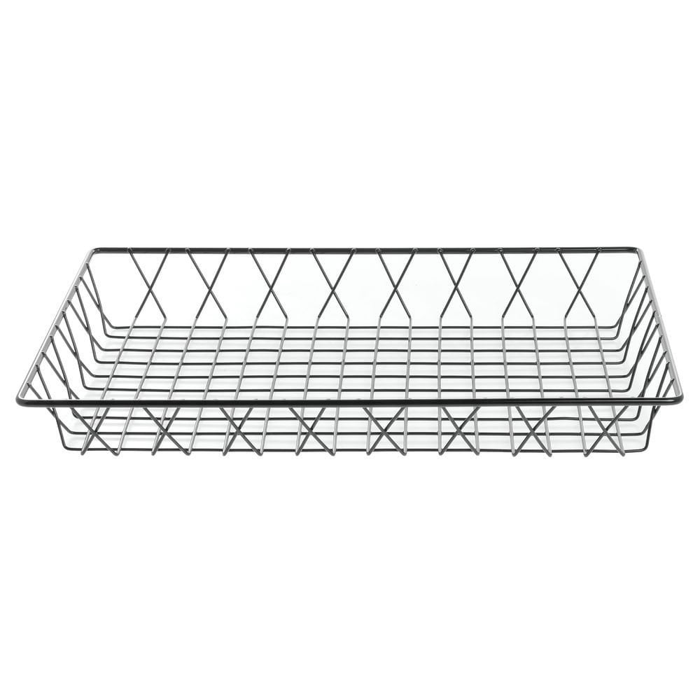 Cal-Mil Rectangular Black Wire Basket - 18"L x 12"W x 2 1/2"H