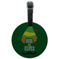 thumbnail image 1 of Elf Movie Raised by Elves Round Leather Luggage Card Suitcase Carry-On ID Tag, 1 of 8