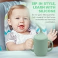 thumbnail image 5 of Sili Monster Silicone Sippy Cup with Straw for Babies Unisex 6+ Months - 1 Pack, Sage Green, 5 of 7