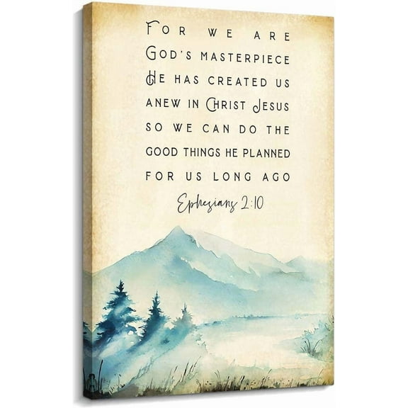 Ephesians 2 10 Bible Verse Wall-Art Scripture Posters Art Prints Home Deco Wall Paintings for Living Room Canvas Bedroom Painting Hanging