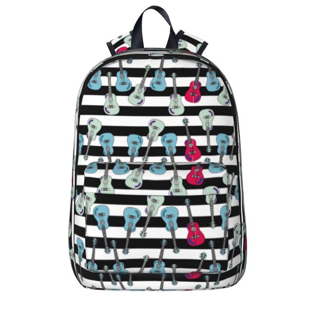 Mochila con estampado de instrumento musical de ukelele, mochila para portátil, mochila de viaje, mochila de senderismo, mochila de negocios para mujeres y hombres.
