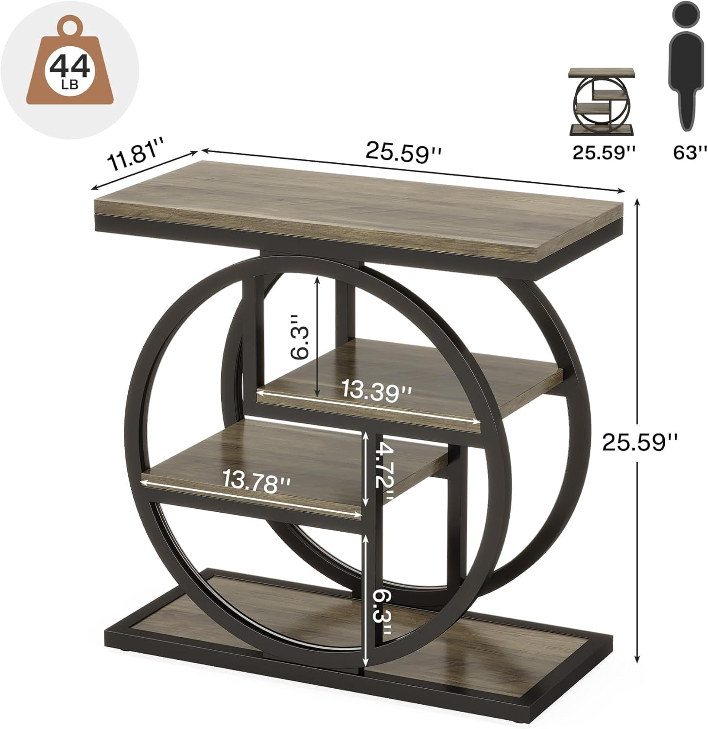 Side Tables Bedroom Tribesigns End Table For Living Room, 4-Tier Narrow ...