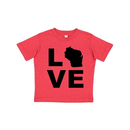 

Inktastic Love Wisconsin Gift Toddler Boy or Toddler Girl T-Shirt