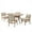 Wheat+Walnut, variant on GDF Studio Sage Modern 5-Piece Dining Set, 59" Rectangle Table with Upholstered Chairs, Solid Wood Frame, Wheat Walnut