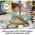 thumbnail image 5 of Fisher-Price Glow and Grow Kick & Play Piano Gym Baby Playmat with Musical Learning Toy, Blue, 5 of 7