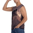 thumbnail image 3 of Fotbe Dinosaur Moonlit Forest Men's Camiseta sin Mangas Estampada para Hombres, Playera Casual para Gimnasio, Entrenamiento, Playa-XX-Large, 3 of 7