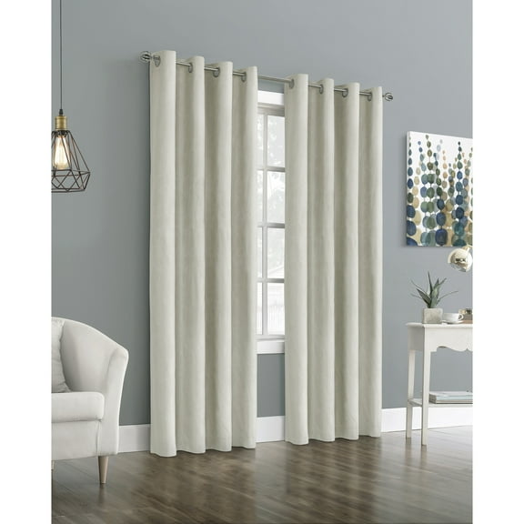Commonwealth Ethan Jacquard Grommet Curtain Panel - 52x84", White