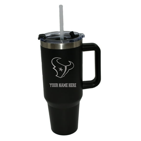 The Memory Company  Houston Texans Personalized Black 40oz. Colossal Tumbler