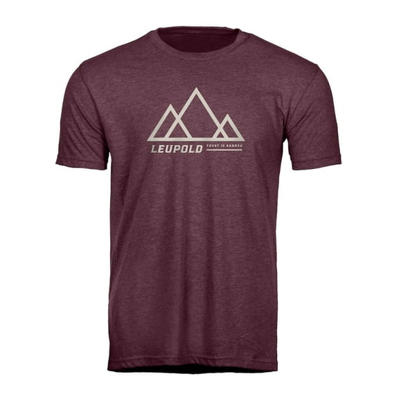 LEUPOLD Adult Male Trust Is Earned Tee XXL Maroon Shirt (184165)