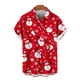 thumbnail image 4 of Blusa y camisa de manga corta con cuello vuelto para hombre, blusa informal de moda con cuello vuelto, blusa estampada de manga corta con botones, blusa de poliéster para hombre, 4 of 6