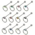 thumbnail image 1 of Anneau de Langue en Acier Chirurgical avec Porte Knocker Design, 1 of 1
