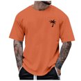 thumbnail image 1 of T-shirts pour Hommes Été Plage Imprimé Petit Arbre Manches Courtes Col Rond Blouse Confortable Décontracté Tee Tops pour Hommes, 1 of 4