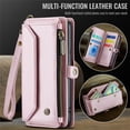 thumbnail image 5 of CaseMe Leather for Google Pixel 11/11 Pro Case Wallet【RFID Blocking】with 7-Card Holder Zipper Bills Slot, Soft PU Leather Magnetic Shoulder Wrist Strap for Google Pixel 11/11 Pro Wallet Case Women, 5 of 9