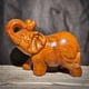 thumbnail image 1 of Ebony wood carved solid wood elephant figurine, a pair of elephants, a housewarming gift for the living room, a new home opening gift, or a gourd elephant., 1 of 4