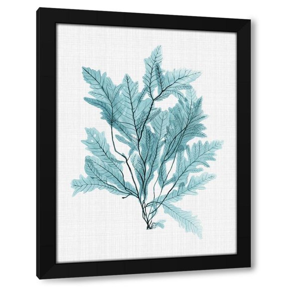 Urban Road 12x14 Black Modern Wood Framed Wall Art Titled - Aruba Turquoise Poster