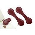 thumbnail image 1 of Marcapáginas de cuero magnético, divisor de página de libro de doble cara para ratón de biblioteca, color rojo, 2 uds., 1 of 2