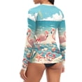 thumbnail image 5 of joogoo Womens UPF 50+ Rash Guard Flamingos Camping Beach Long Sleeve UV Protection Sun Shirts Tops XL, 5 of 7