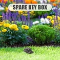 thumbnail image 2 of OUNONA 1Pcs Stone Storage Security Key Plastic Hidden Key Box Dark Brown for Yard, 2 of 4