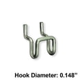thumbnail image 1 of Azar 700020 Metal U-Hook for Pegboard/Slatwall, 20 Count, 1 of 1