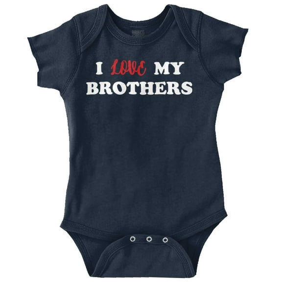 I Love My Brothers Cute Siblings Romper Boys or Girls Infant Baby Brisco Brands 12M