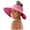 Hot Pink, variant on Women Wide Brim Sun Hat Korean Style Open Top Foldable Sunscreen Cap for Beach Outdoor Summer Shade Protection Orange