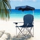 thumbnail image 2 of Silla de Camping Costway Plegable con Toldo de Sombra Portavasos Carga 120 kg 53,5 x 53,5 x 130 cm Azul, 2 of 8
