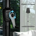 thumbnail image 5 of Alpha Joy 13x6.5ft Double-Sided Extra Large Outdoor Patio Market Rectangle Umbrella with Crank Handle, Smoky Gray, 5 of 6