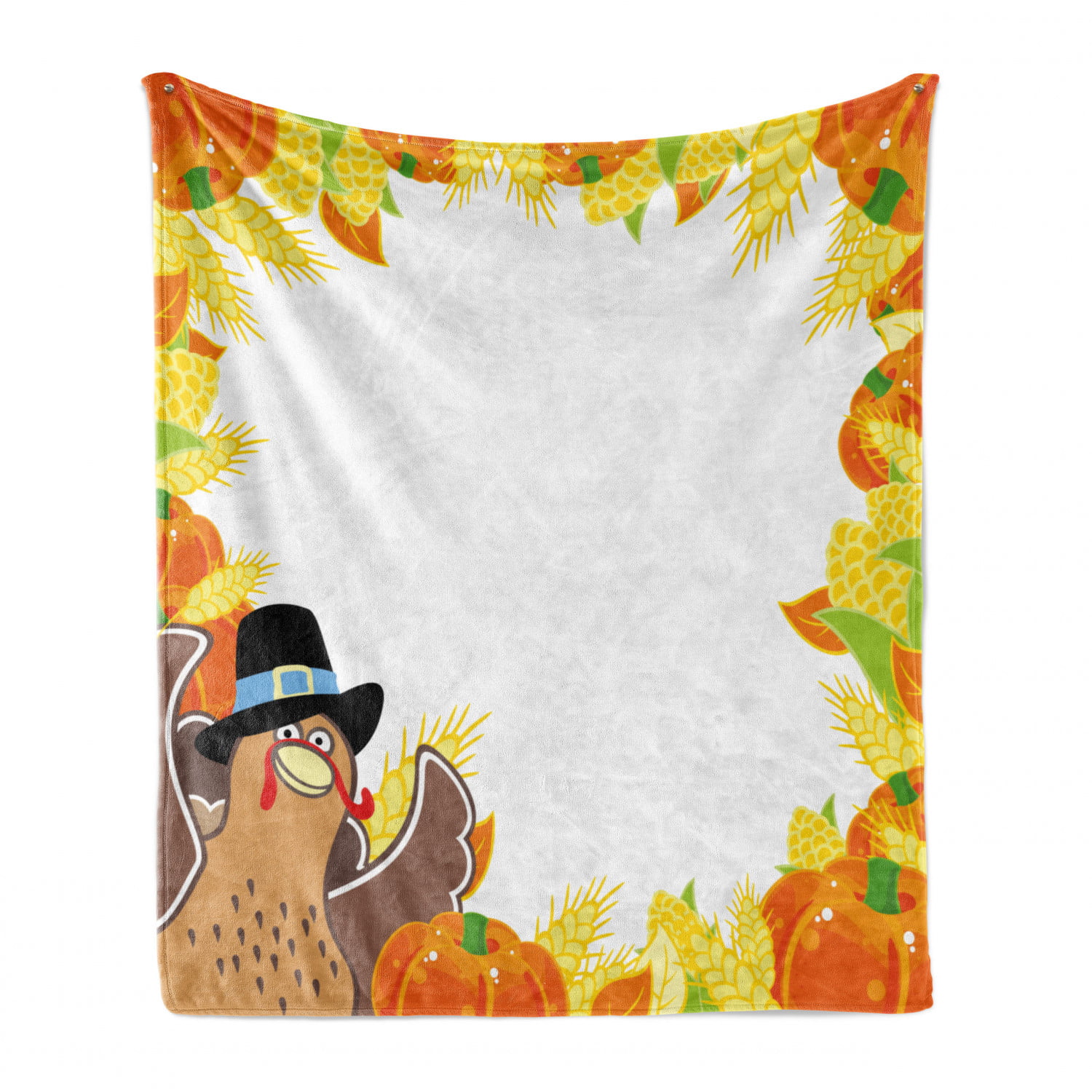 InterestPrint Thanksgiving Cartoon Thanksgiving All Season Quilt Premium Soft Lightweight Throw Blanket 70x80 