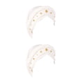 thumbnail image 2 of Qarigey 4 piezas Head Wrap Cómodo Sombrero de pirata Estilo musulmán Abalorios atractivos Suministros Accesorios para el cabello Mujeres Diademas Blanco 2piezas Qarigey CBP197595, 2 of 5