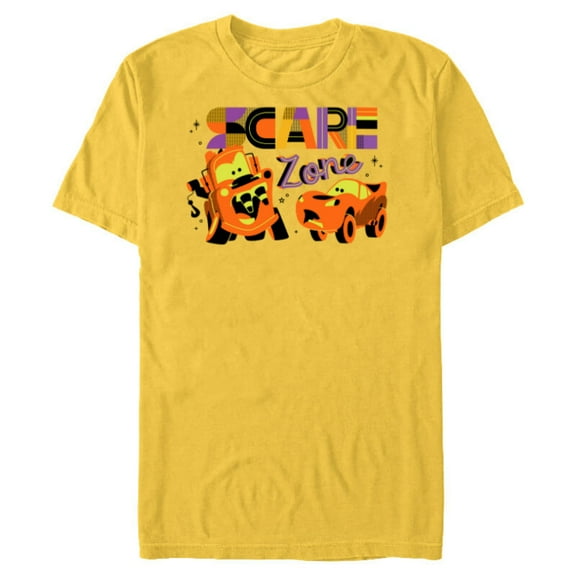 Disney PIXAR Cars Mater & Lightning McQueen Halloween Scare Zone - Short Sleeve Blended T-Shirt for Adults - Customized-Putty Snow Heather