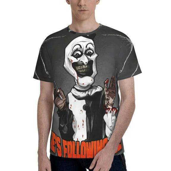 Terrifier Men's T Shirt Summer Casual Fashion Unisex Short Sleeve Graphic Crew Neck Tees Tops