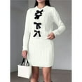 thumbnail image 6 of Fall Sweater Sets Skirt Sets Women 2 Piece Outfits Long Sleeve Top and Skirts Set Loungewear White S, 6 of 10