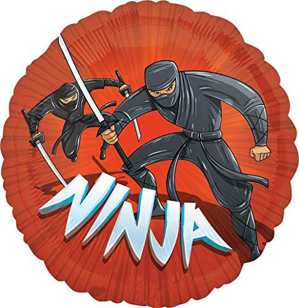 Stealth Ninja Party Supplies Birthday Balloon Bouquet Decorations 12 piece kit