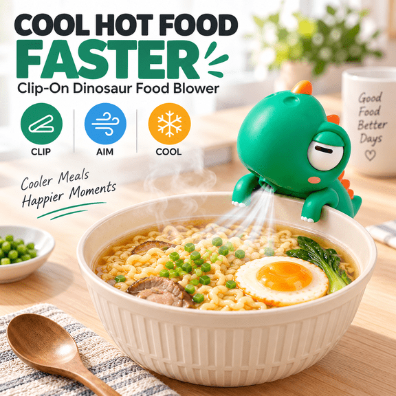 Dinosaur Soup Blower Dinosaur Food Blower Food Cooling Fan Food Fans Soup Cooling Fan Soup Fans Clip On Mini Fan for Cup Bowl Coffee Chiller