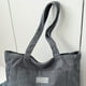 thumbnail image 2 of Bolso de mano de cordón para mujer, bolso de compras informal para la escuela, trabajo, compras (gris oscuro), 2 of 8