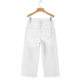 thumbnail image 6 of Summer Capris New Capri Jean for Women Summer Straight Leg Versatile Cropped Pants Fashion Frayed Hem Denim Capri Pants with Pocket White XL, 6 of 9