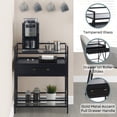 thumbnail image 4 of Conveniece Concepts Glenview Serving Bar in Black Wood Finish and Black Metal, 4 of 7