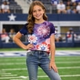 thumbnail image 4 of ITSAME Girls Independence Day T-Shirts, 4th of July Fashion Print Short Sleeve Kids Summer Fashion Casual Tee Purple Size 7-8T, 4 of 6