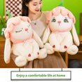 thumbnail image 3 of Conejo rosa de peluche con personajes de anime, juguete para abrazar a tu bebé, almohada para dormir., 3 of 4