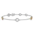 thumbnail image 3 of Auriga 925 Sterling Silver RH Plated Diamond & Citrine 1inch Ext. Bracelet for Women, 3 of 6