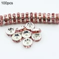 thumbnail image 3 of Jiaroswwei 100 Pcs 6mm Shiny Glass Metal Rondelle Spacer Beads for DIY Jewelry Craft Making, 3 of 8