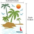 thumbnail image 6 of Coconut Tree Stencil Metal Summer Beach Sailboat Sun Geese Palms Painting Stencils Stainless Steel Template for Painting on Wood Wall Fabric Canvas Home Decor Art DIY Crafts 7.5x5.5inch, 6 of 7