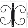 thumbnail image 2 of Estante para copas de vino debajo del gabinete, estante para copas de metal con 4 ganchos para suministros de almacenamiento de barra de cocina para el hogar (negro) JFHHH pequeña, 2 of 3