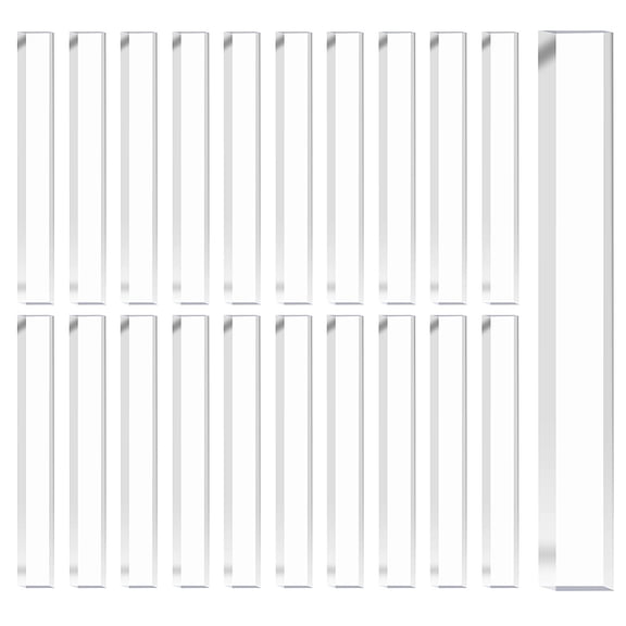 100Pcs Transparent Acrylic Sheets Rectangle Clear 50x6.5x4mm