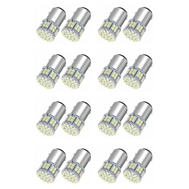 16Pcs 6000K 1157 50SMD Bombilla LED de Freno de BAY15D 12V