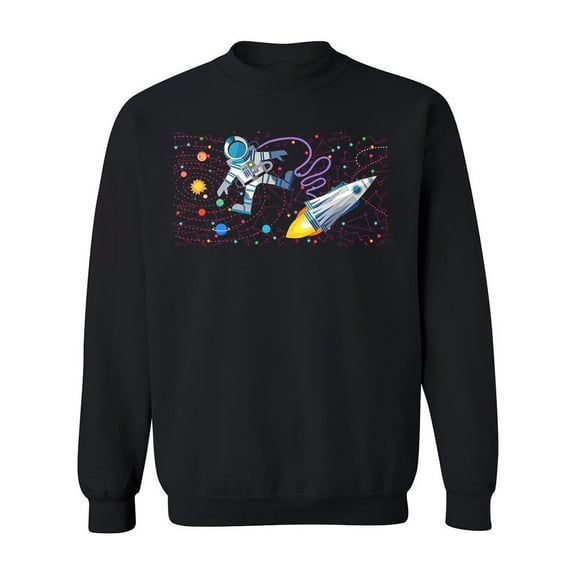 Outer Space Graphic Sweatshirt Women -Image by Shutterstock, Female 3X-Large