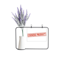 thumbnail image 1 of Red Chinese Product Seal Red Pattern Artificial Lavender Flower Vase Bottle Card, 1 of 2
