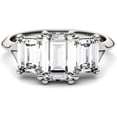 thumbnail image 4 of Charles & Colvard 14K White Gold Moissanite 8x6mm Emerald Engagement Ring-Size 7 2.91cttw DEW, 4 of 6