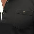 thumbnail image 4 of Delliss Men's Fall Long Sleeve Button Top Solid Color Basic Stylish Blouse Black M, 4 of 4
