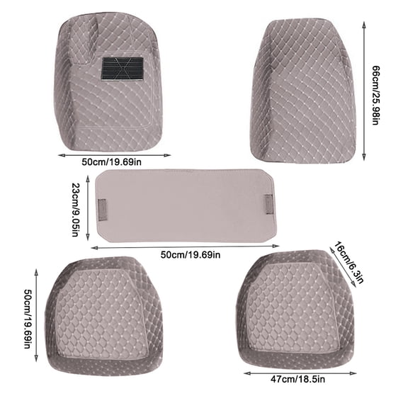 Leadwolf Car Floor Mats for Mercedes-Benz for Sprinter3500xD Full Coverage Auto Floor Mats All Weather Luxury Floor Liners Gray 5PCS